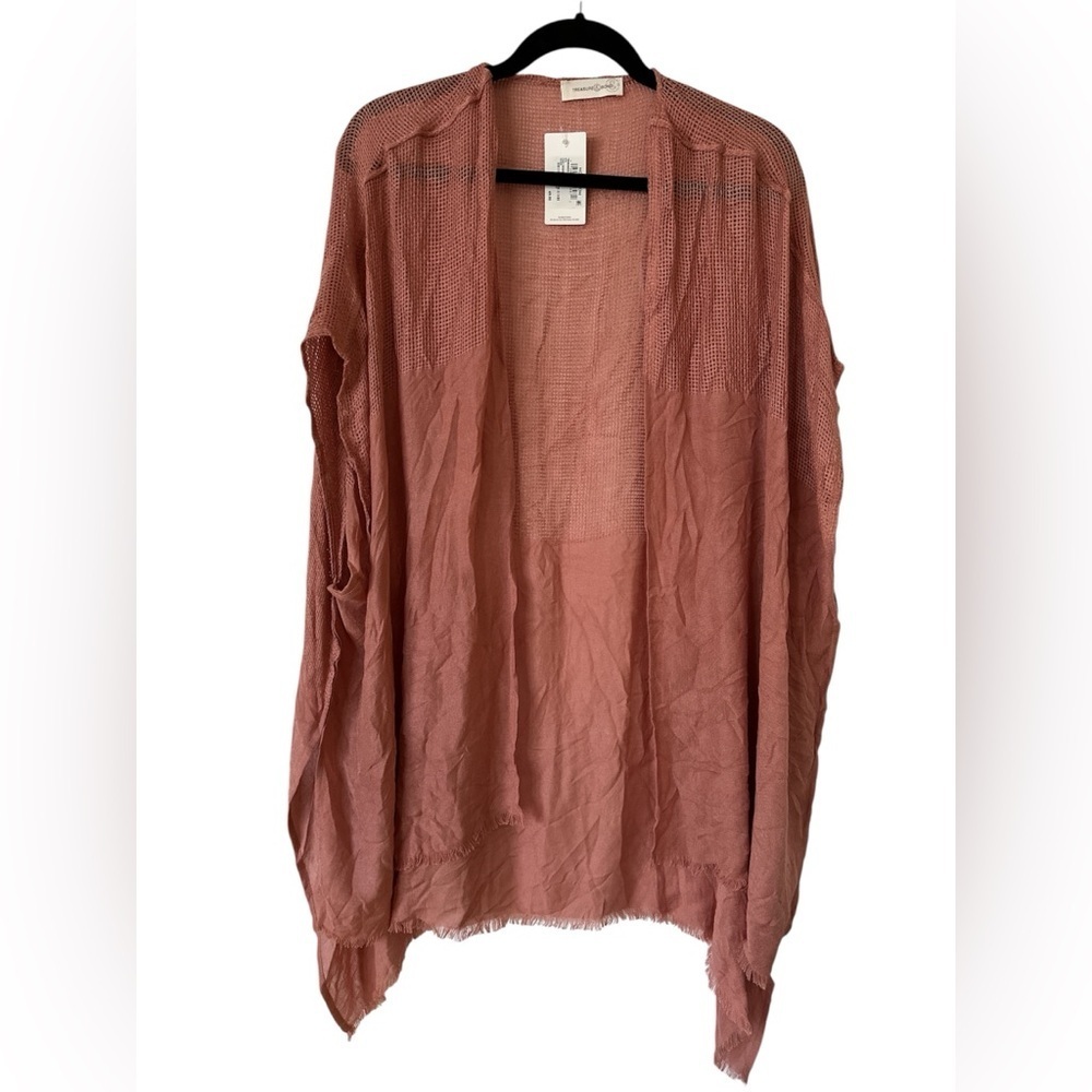 Treasure & Bond Pink Open-Front Cardigan/Kimono, One size